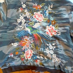 Johnny Was Embroidered Bomber Jacket